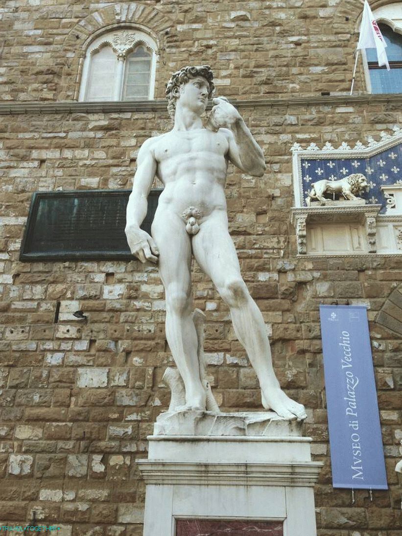 A copy of Michelangelo's most famous sculpture