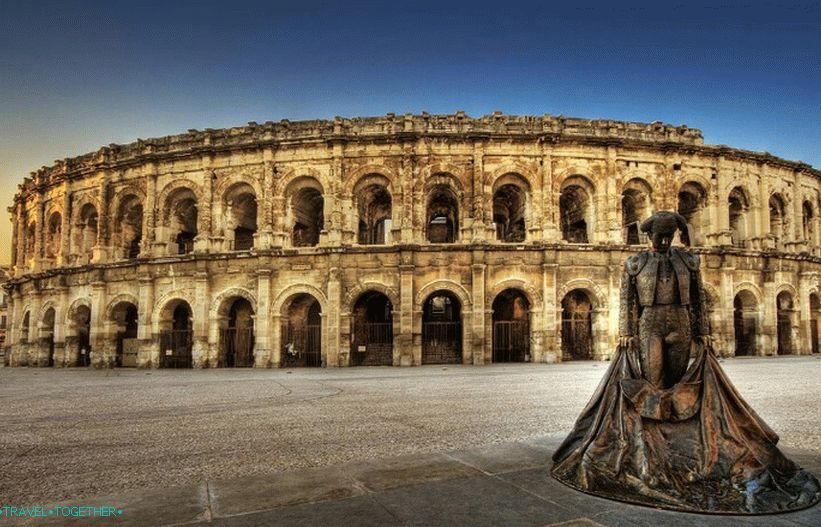 City of Nimes in Southern France