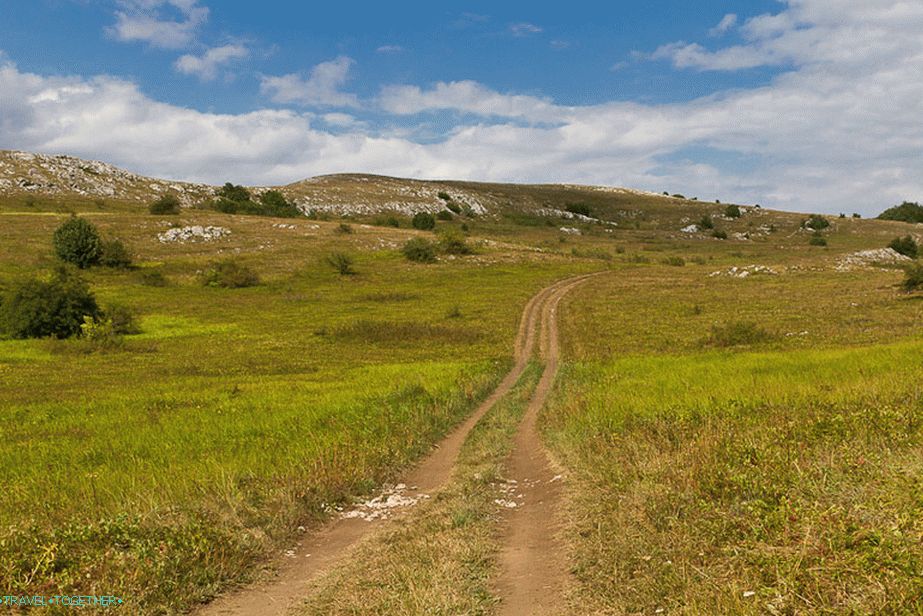 We went to Kara-Tau. The top point is visible ahead