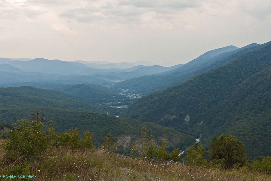 View of the road in the direction of Sochi