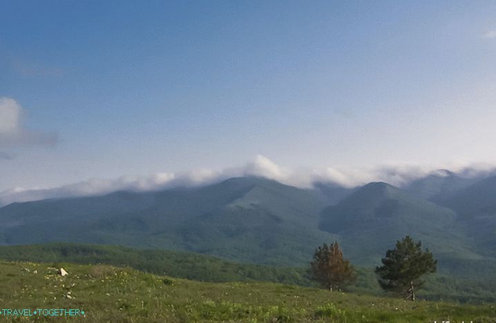 View of the mountains of Gelendzhik from Mount Nexis.