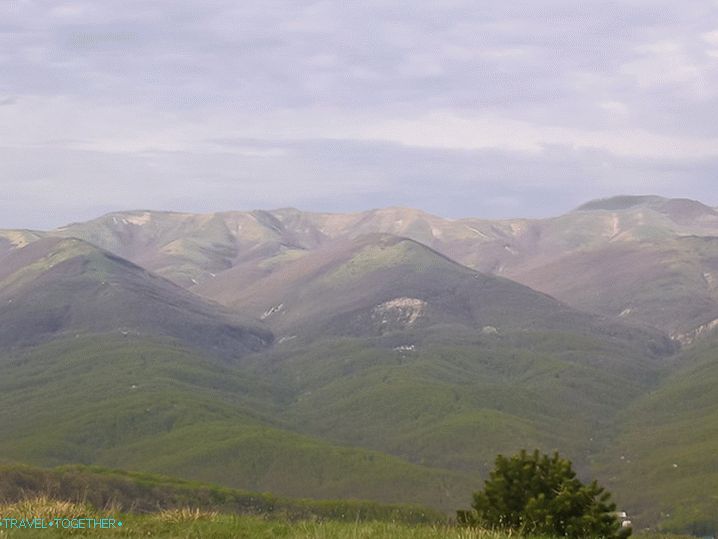 View of the mountains of Gelendzhik from Mount Nexis.