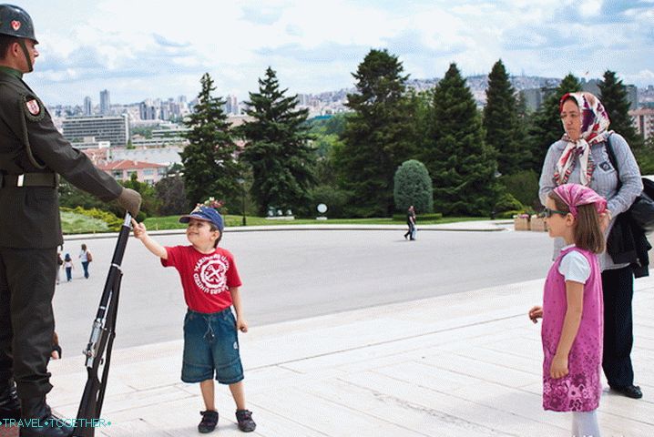 The guard at Ataturk's mausoleum. Turkey.