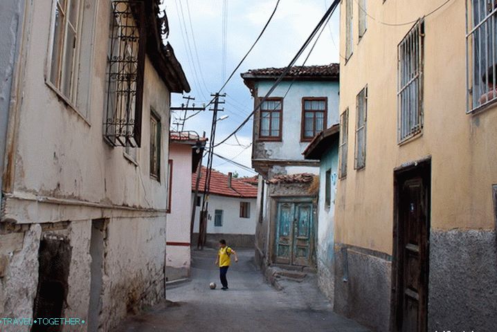 Inside the old city of Ankara.