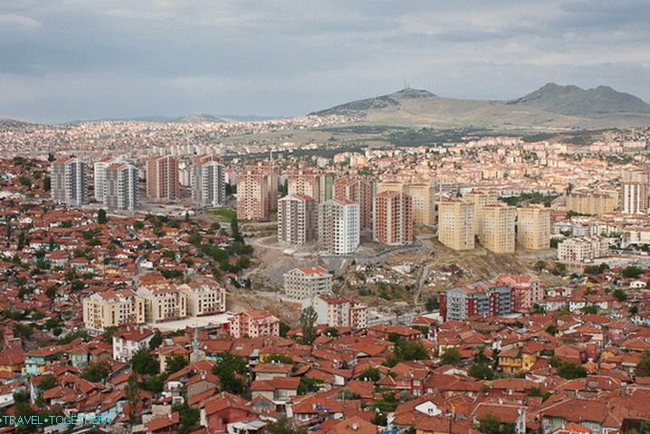 Ankara's old city and a new one near.