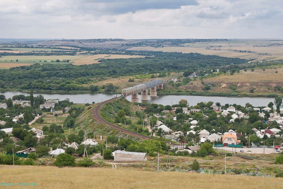 View from the Guard-mountains on the city of Belaya Kalitva