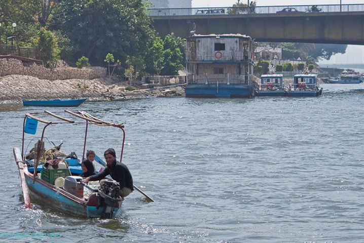 Nile River. Family in a floating apartment.