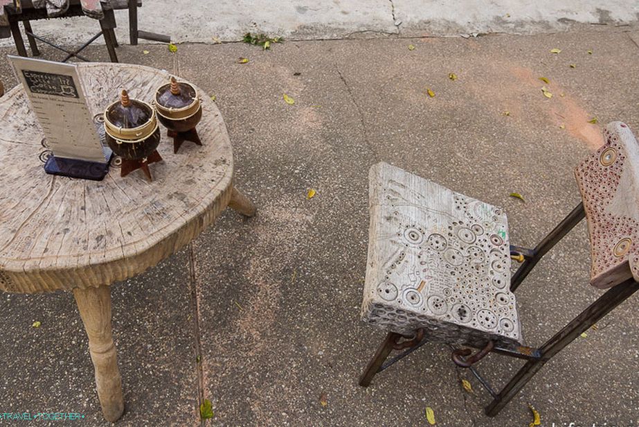 Coffee house with interesting furniture