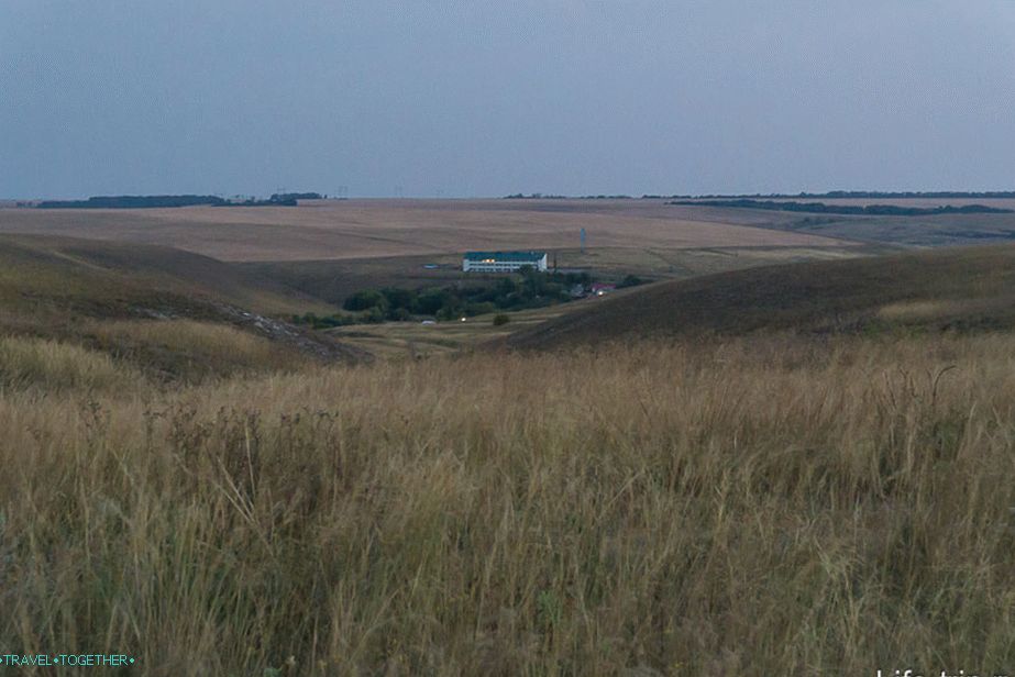 If you walk around Divnogorie, then from above you can see the hotel