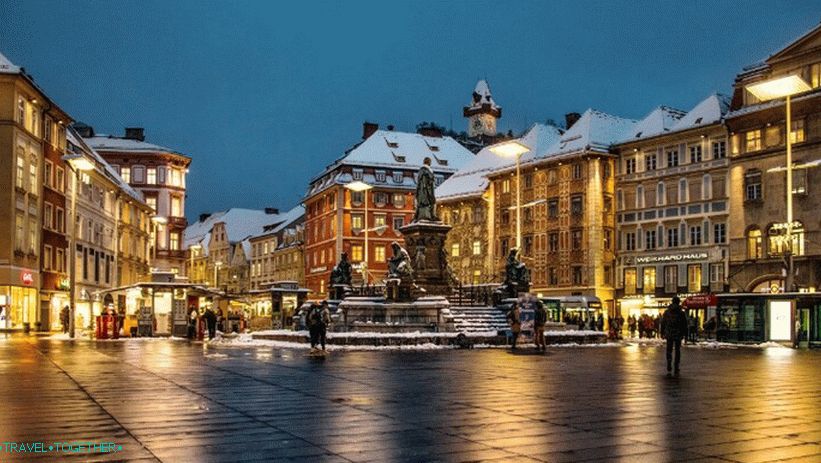Main square in winter