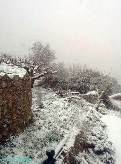 Snow on Kefalonia
