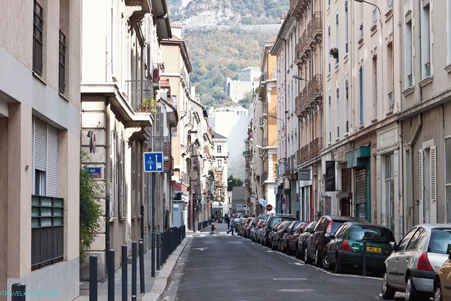The French mountains in Grenoble are visible wherever you look.