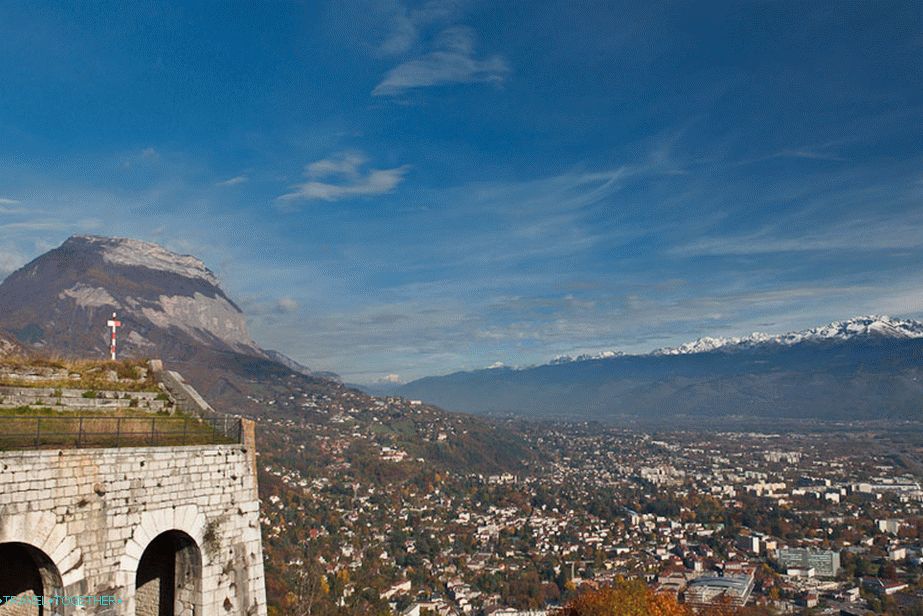 Grenoble from the second lookout Bastille