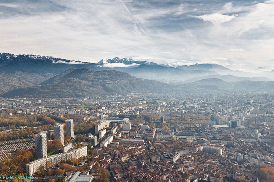 Grenoble from the second lookout Bastille