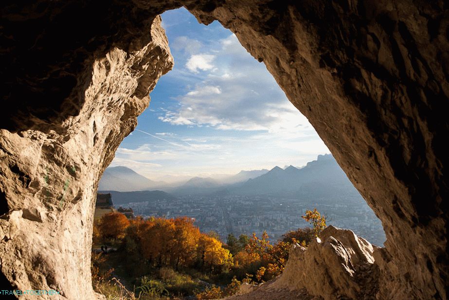 One of the windows of the cave near Grenoble