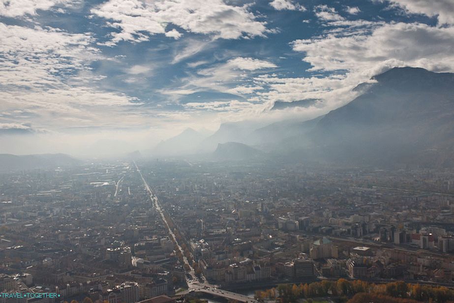 Grenoble from the height of the Bastille