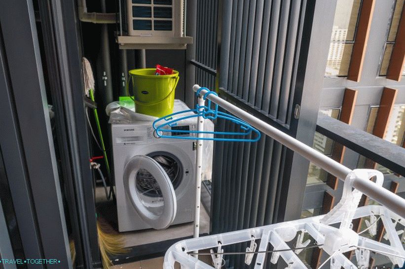 Washer on the balcony
