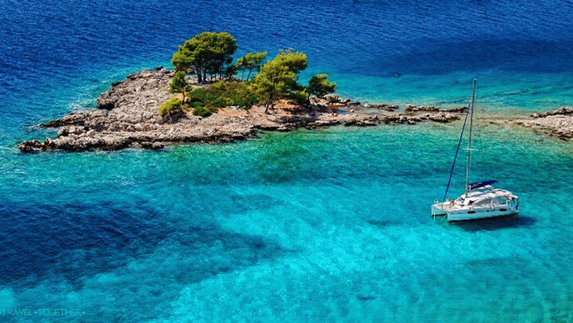 The sea in the vicinity of Dubrovnik