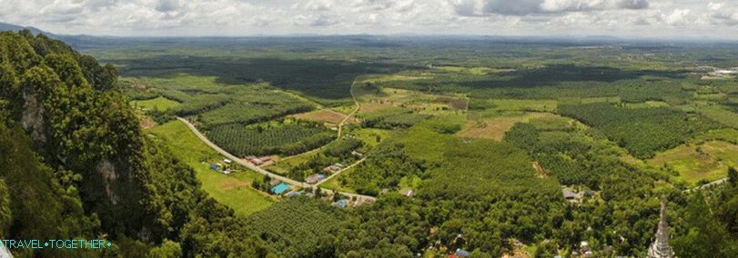 Panorama, taken from the sacred mountain in Krabi
