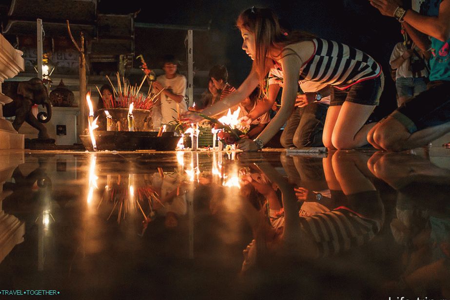 Before entering the temple