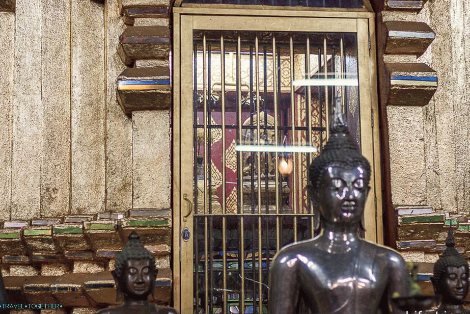 Buddha statue hidden behind bars