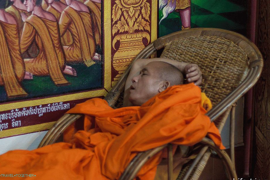 Peacefully snoring monk
