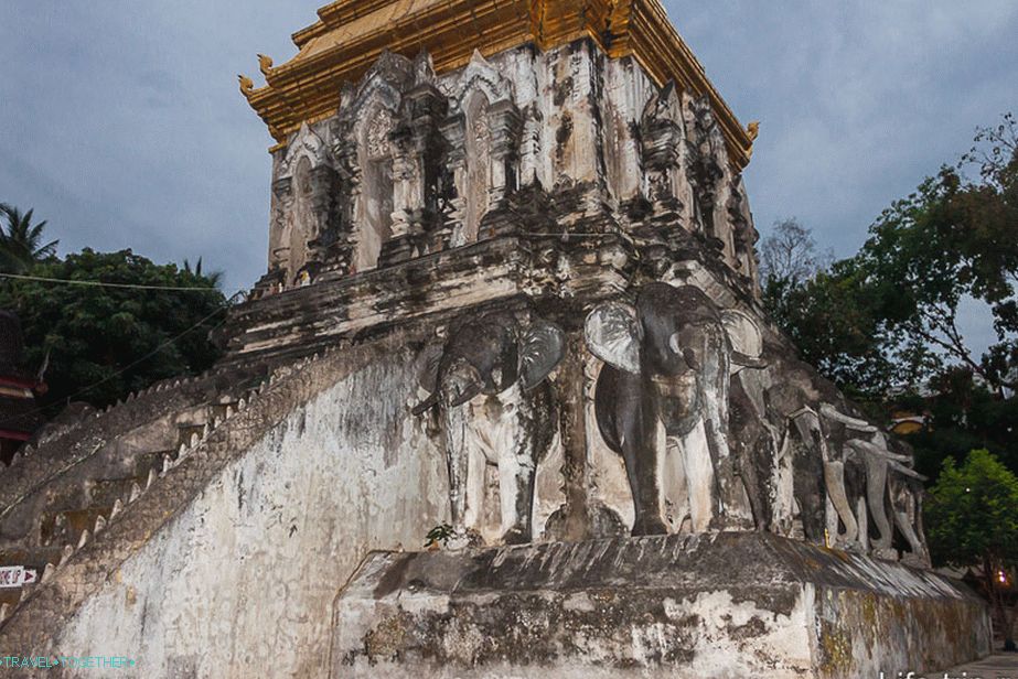 Old Chedi with Elephants