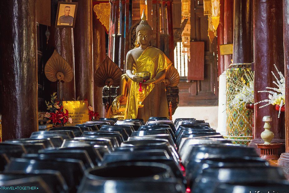 Inside the temple is artillery pots