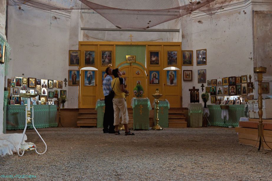 Inside the temple of the Holy Trinity