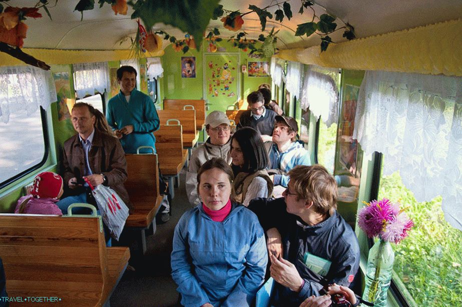 In the car of the Minsk children's yellow road named after Zaslonov