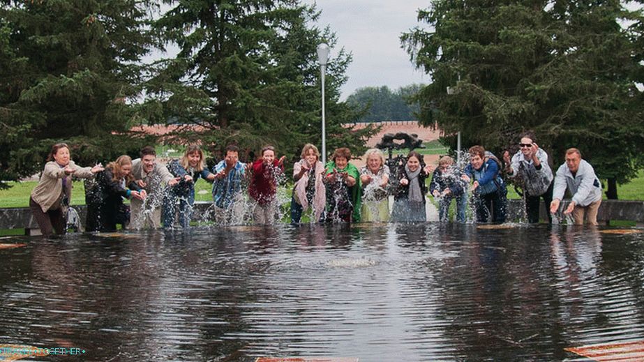 At the Hanseatic sign in ancient Novgorod