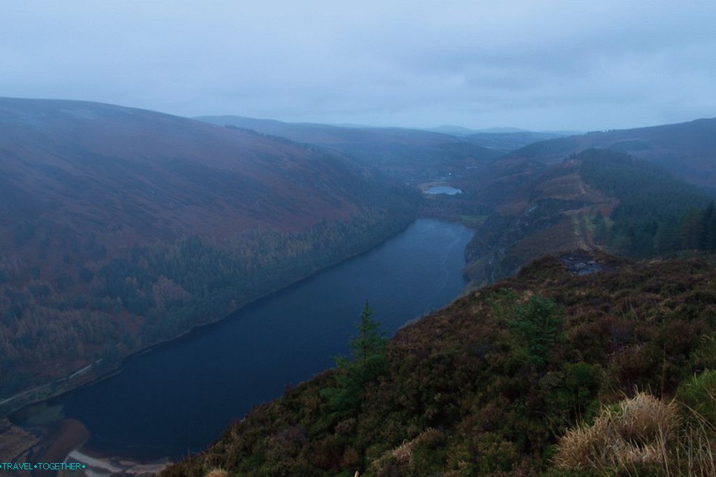 Both lakes are in dark blue (darkness in Glendalohe is blue).