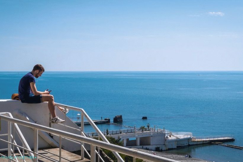 From the boulevard a great view of the sea and sunset