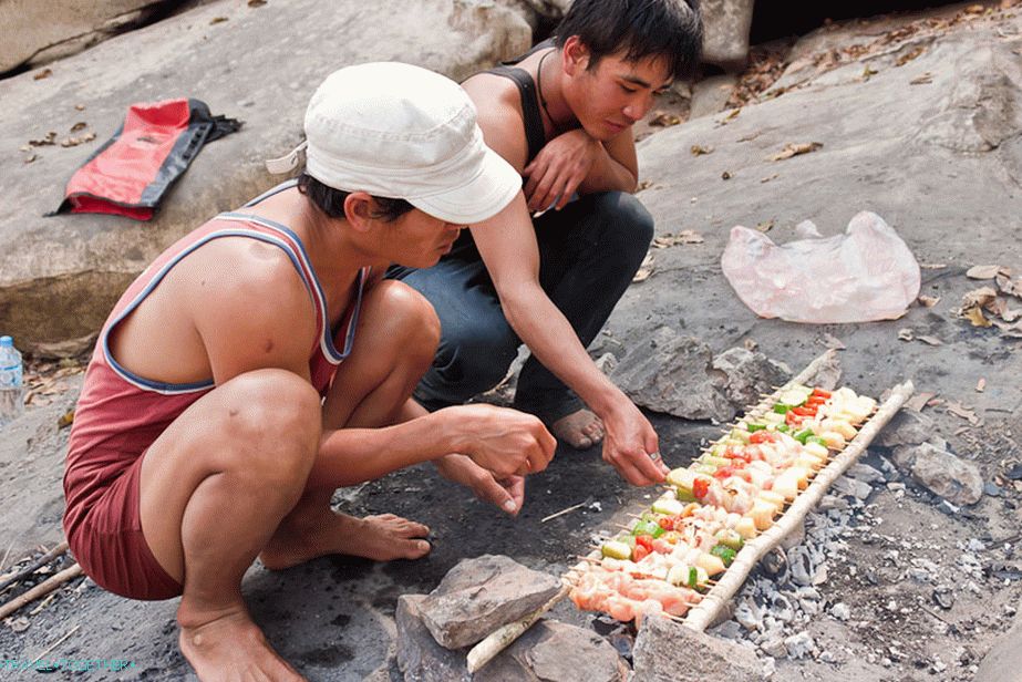 Our instructors prepare us a delicious dinner