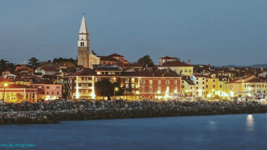 View of the old town of Izola
