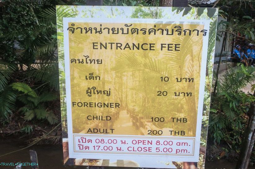 The price of entrance tickets. Not Thai - you pay 10 times more.