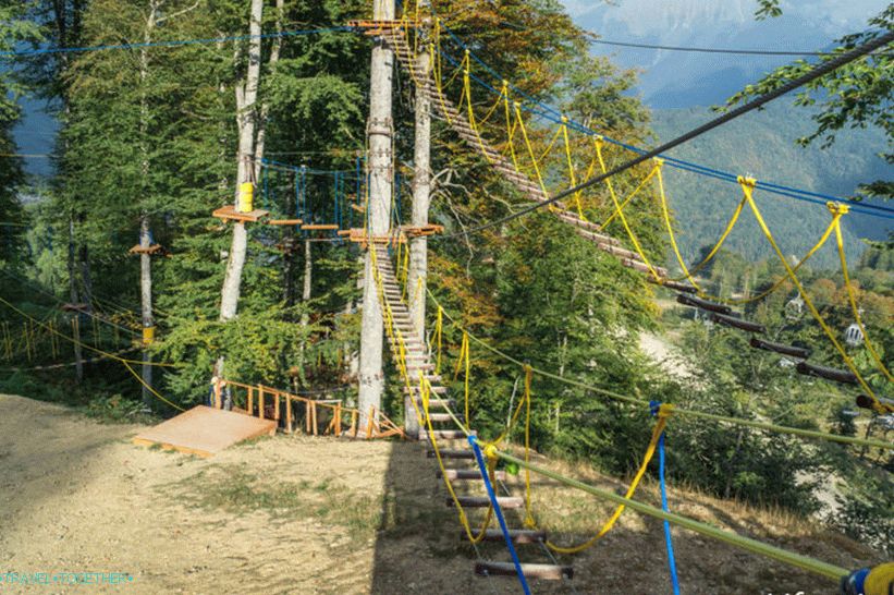 Yeti Park or Panda Park - we climb and fly in Rosa Khutor