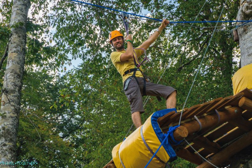 Yeti Park or Panda Park - we climb and fly in Rosa Khutor