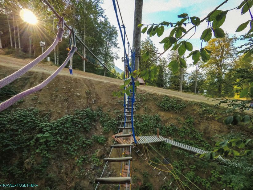 Yeti Park or Panda Park - we climb and fly in Rosa Khutor