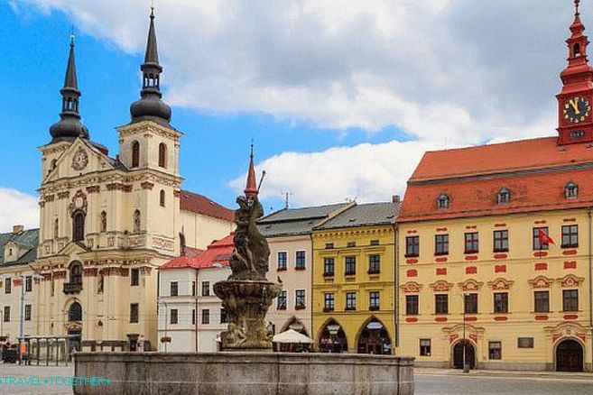 Jihlava Center - Town Hall and the Fountain of Neptune
