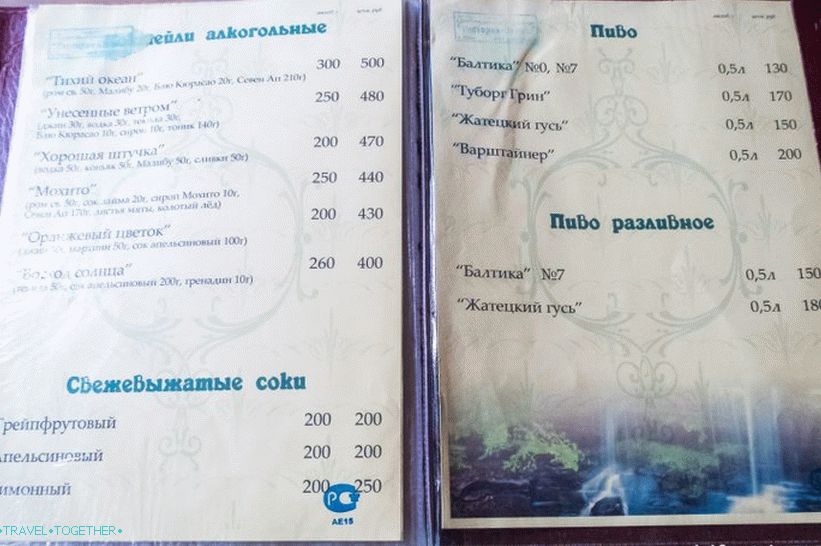 Snake Cafe - the only institution at Zmeikovskie waterfalls