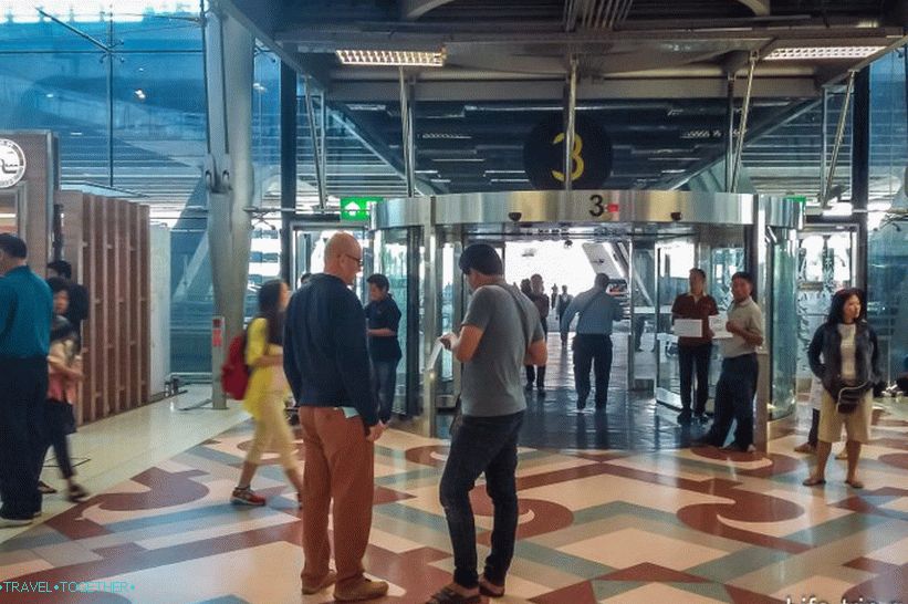 Exit number 3 on the second floor of Suvarnabhumi