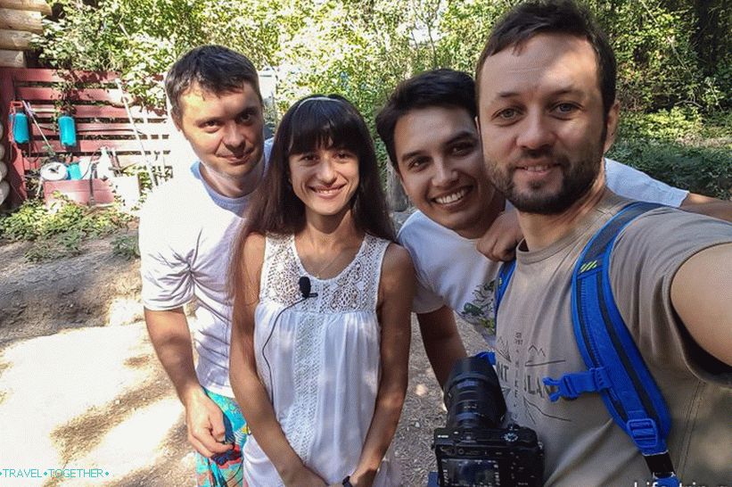 Before leaving selfie with the owners of the campsite and my good friends