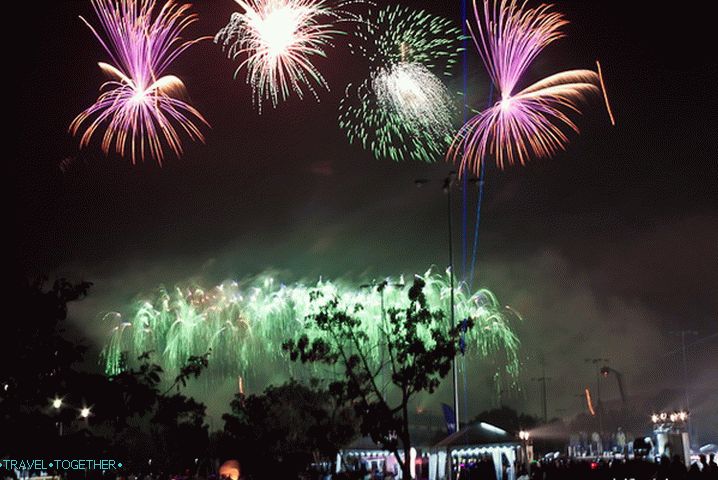 Fireworks Holiday in New Year's Eve Thailand