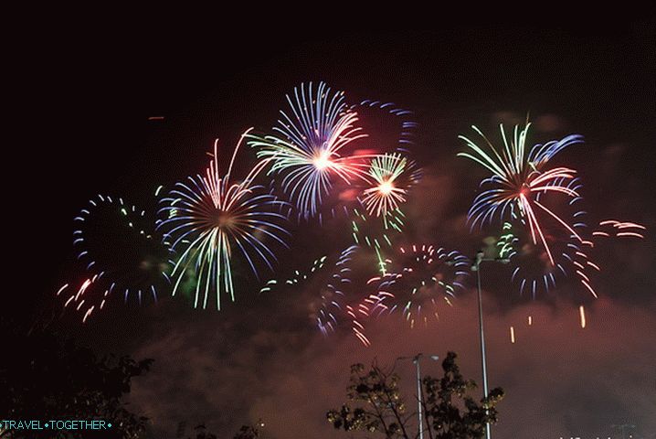 Fireworks Holiday in New Year's Eve Thailand