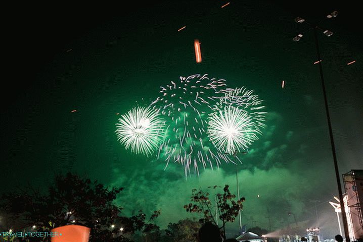 Salute in New Year's Thailand