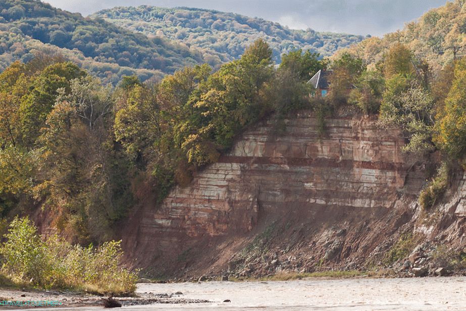 The house is almost on the cliff