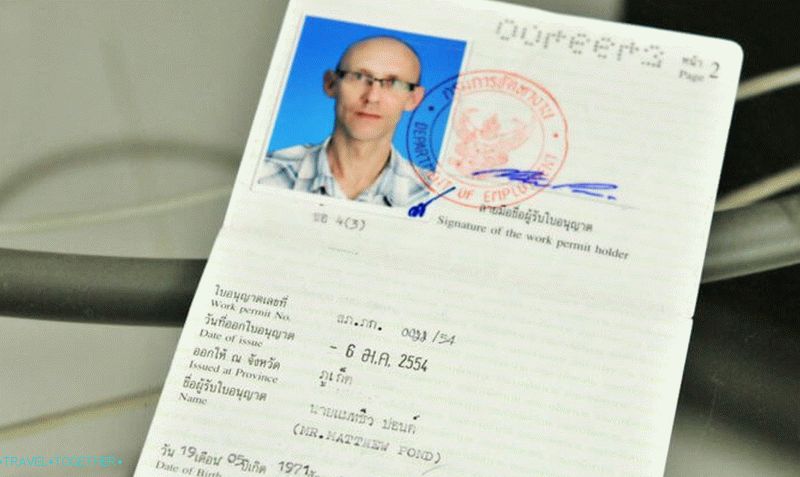 Permission to work in Thailand