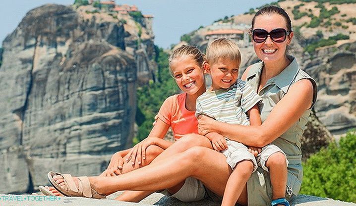 Meteora Greece family photo