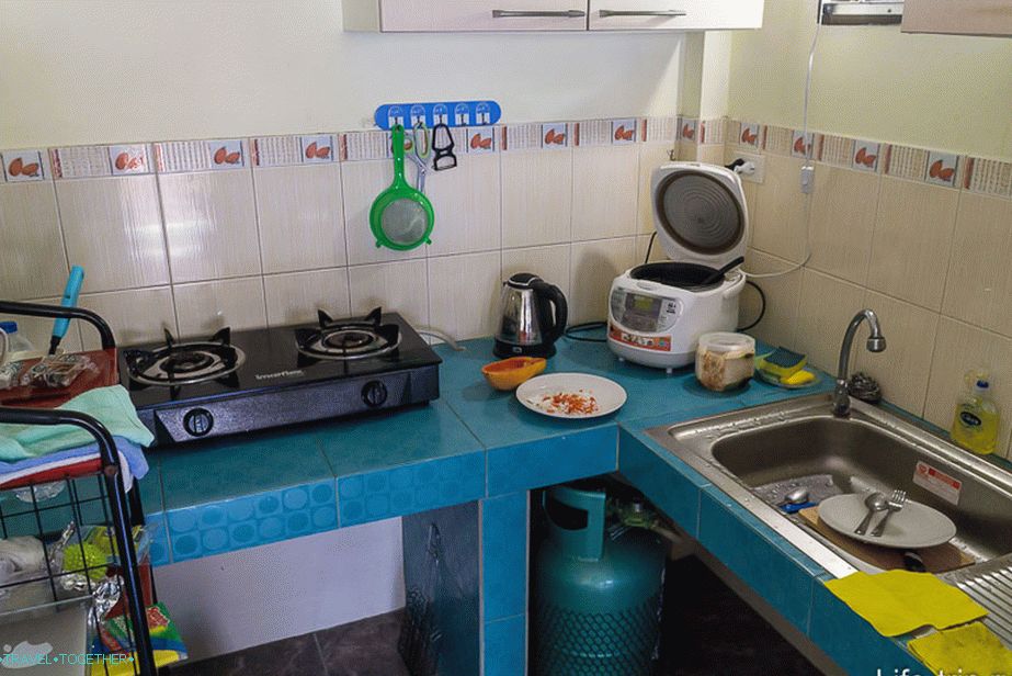 Gas stove and kettle. Multicooker brought from Russia